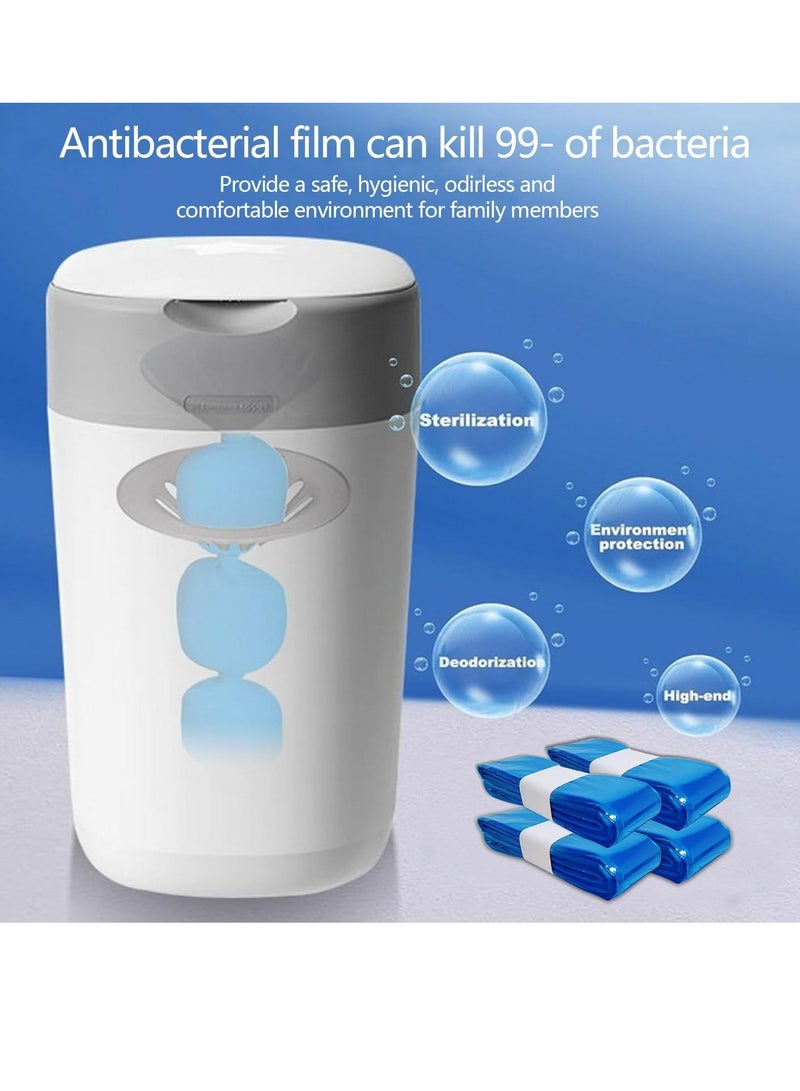 علبة إعادة تعبئة دلو الحفاضات 4 علب، كيس حفاضات يمكن التخلص منها، عبوة إعادة تعبئة لجميع دلاء الحفاضات. - Image 2